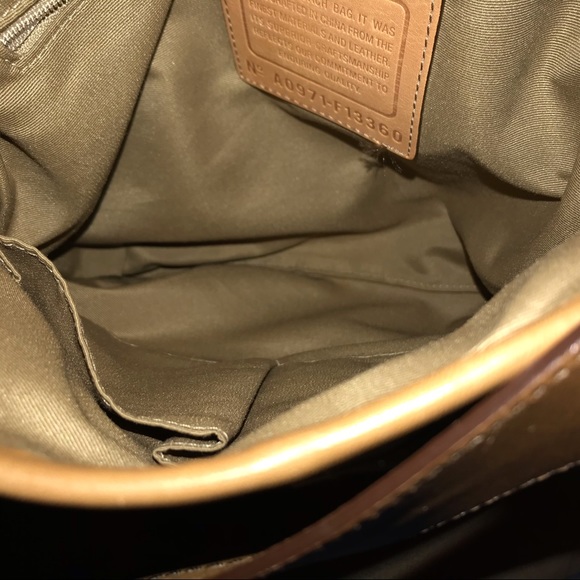 Coach Tan Leather Flap Duffle Crossbody - Picture 7 of 7